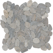 VENETIAN PEBBLES - 2X2/12X12, SILVER FLAT, SATIN